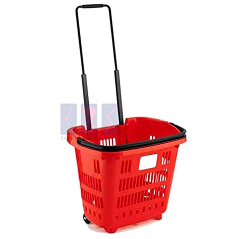 15x Supermarket Grocery Shopping Basket Diy Retail Shopping Basket Red