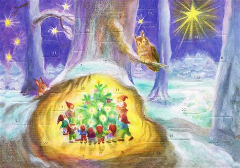 Gnomes Around The Christmas Tree Large Advent Calendar