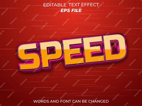Premium Vector Speed Text Effect Font Editable Typography 3d Text