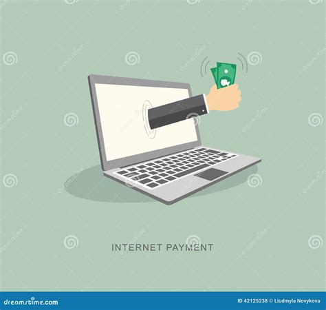 Illiustration Liso Do Pagamento Do Internet Ilustração do Vetor