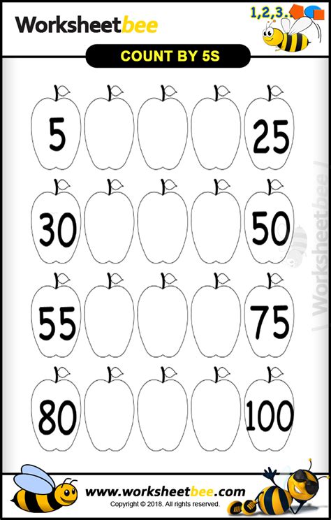 5 S Printable Worksheet Counting By 5s Worksheet