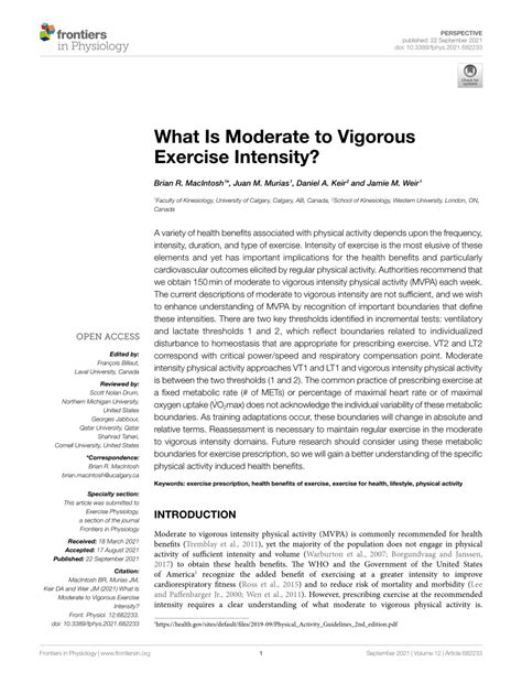 pdf what is moderate to vigorous exercise intensity