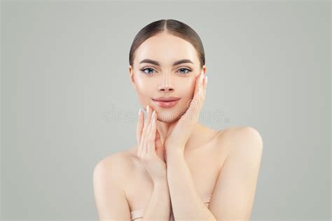 Spa Portrait Of Beautiful Woman Healthy Spa Model With Clear Skin