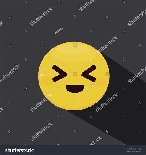 Embarrassed Emoticon Flat Vector Stock Vector Royalty Free Shutterstock
