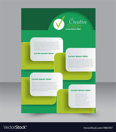 Brochure Design Flyer Template Editable A4 Poster Vector Image