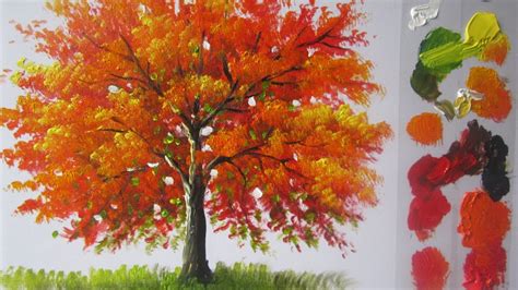 How To Paint A Tree In Acrylics Lesson 4 Youtube