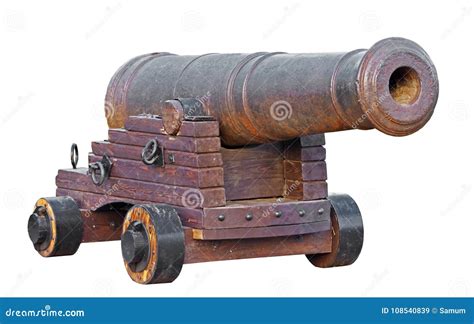 old medieval artillery canon on white stock image image of defence pirate 108540839