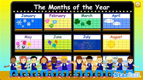Months Of The Year — A Starfall™ Movie From Youtube
