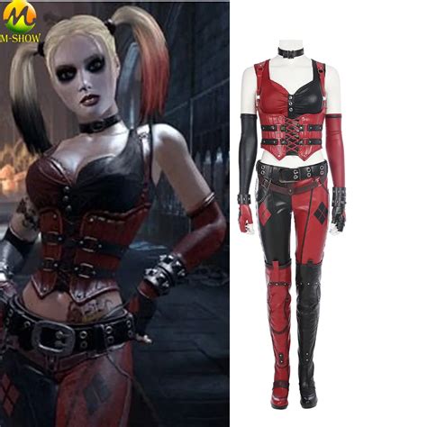 Batman Arkham City Harley Quinn Cosplay Costume Women Sexy Game Cosplay Costume For Halloween