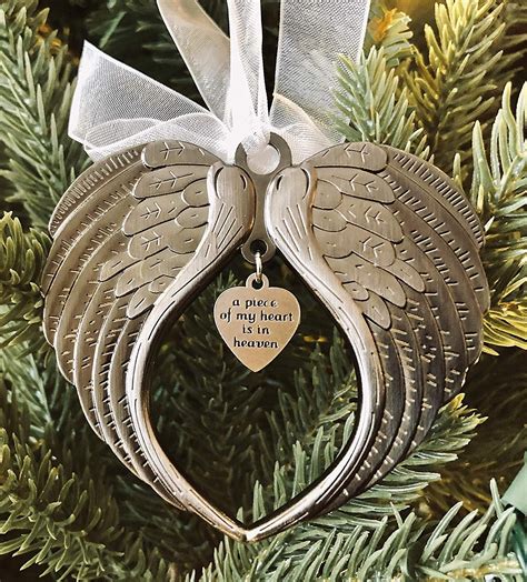 A Piece Of My Heart Is In Heaven Christmas Ornaments Memorial