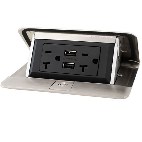 Counter Pop Up Electrical 20a Outlet Charging Usb A Hardwired
