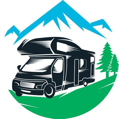 Download Caravan Camper Com Camping Van Forrest Vector Clipart