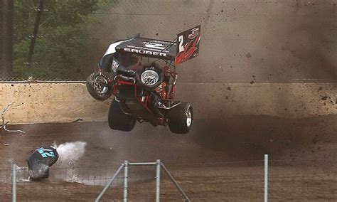 Worst Dirt Sprint Car Crashes Kyle Sauder Takes A Wild Ride During