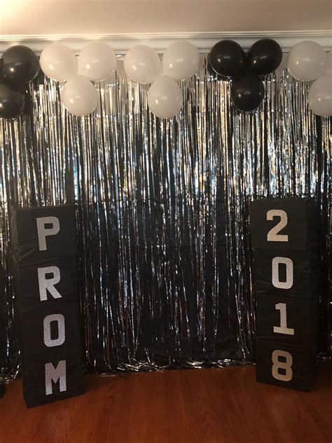 Turned My Wall Into A Backdrop Prom Backdrops Prom Decor Prom