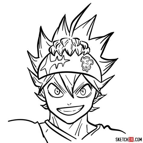 How To Draw Asta From Black Clover Anime Black Clover Anime Easy Drawings Drawings