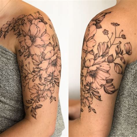 flower-arm-tattoo-by-british-columbia-artist-rae-ocampo-floral-arm-tattoo,-flower-tattoo-arm