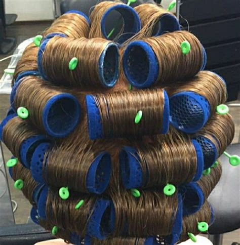 Pin By Her Cuck On Sexy In Curlers Big Hair Rollers Roller Set Hair