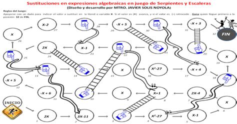 Escalera juego de mesa reglas juego serpientes y escaleras de. Serpientes y escaleras de matemáticas (sustituciones algebraicas) - PDF Document