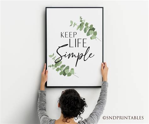 Keep Life Simple Wall Art Printable File Instant Download Etsy