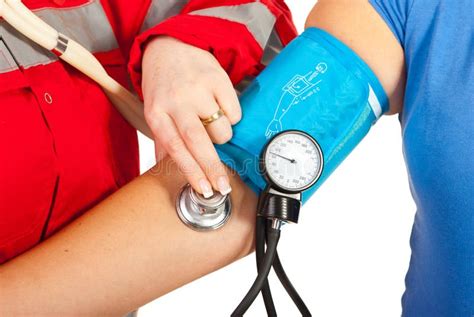 Close Up Of Checking Blood Pressure Stock Photo Image Of Adult