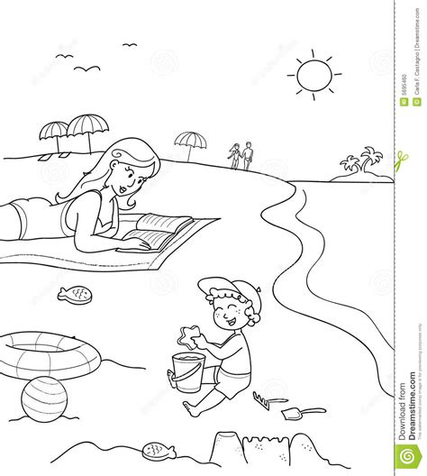 Beach Clipart Black And White And Beach Black And White Clip Art Images