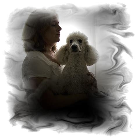 Ghostly Picture Of A Poodle And Her Mistress Digital Art By Harold