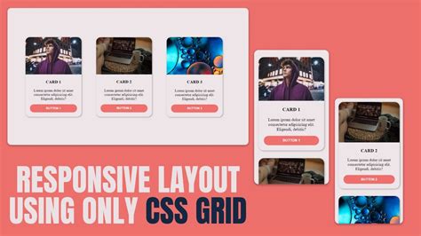 Responsive Layout Using Only CSS Grid Responsive Card Section Using CSS Grid CSS Grid