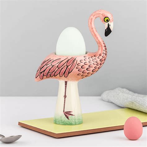 Hannah Turner Handmade Ceramic Flamingo Egg Cup Jarrolds Norwich