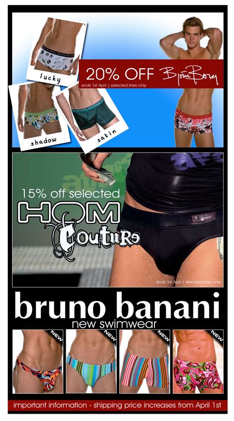 Dead Good Undies Bjorn Borg Hom Couture And Bruno Banani Underwear News Briefs