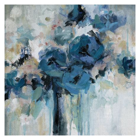 Fine Art Canvas Midnight Splash Blue Flowers By Carol Robinson Canvas