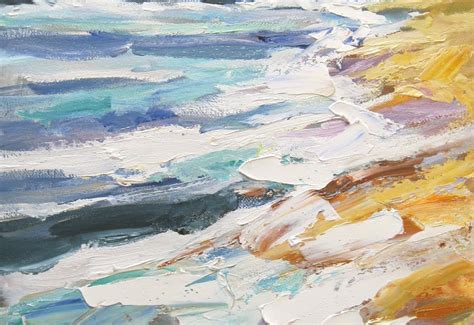 Palette Knife Painters International Large Plein Air Beach Painting