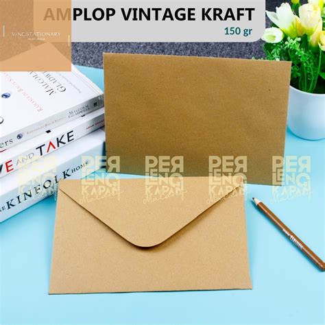 Jual Amplop Vintage Kraft Bahan Kraft Gr Ukuran A A A A A