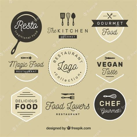 Free Vector Vintage Restaurant Logos With Badge Design