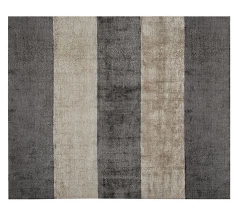 Awning Stripe Hand Loomed Rug Charcoalgrey Pottery Barn Au