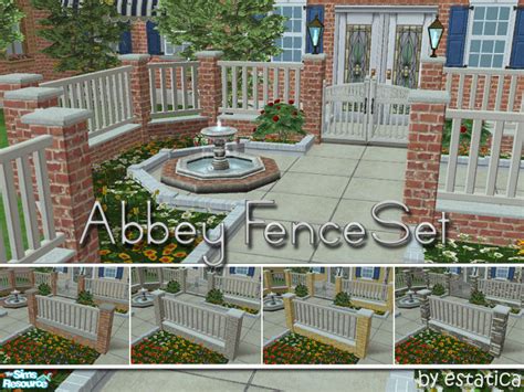 The Sims Resource Abbey Fence Set