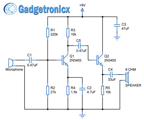 2w Audio Amplifier Circuit Diagram