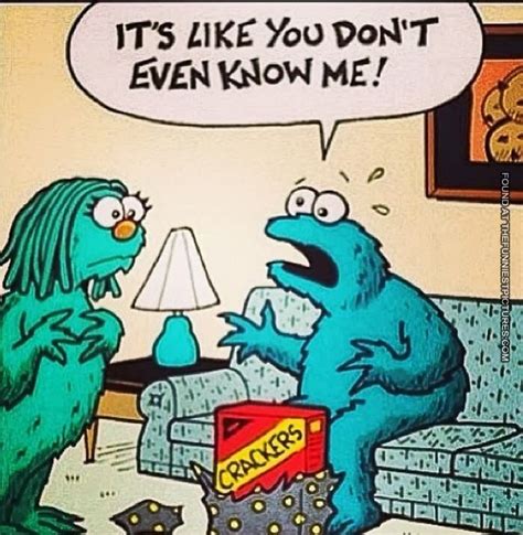 Cookie Monster Gets Crackers Humor Grappig Monster Koekjes Meme Grappig
