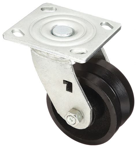 In Wheel Dia Lb V Groove Track Wheel Plate Caster Nwc