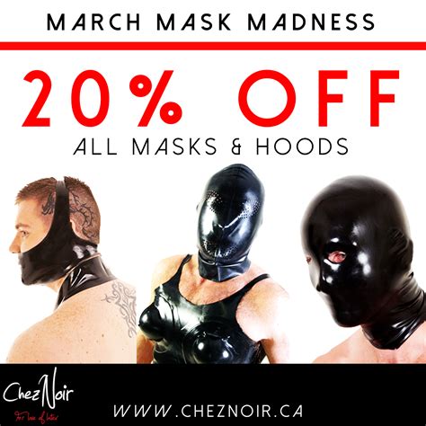 March Mask Madness 20 Off All Masks And Hoods Chez Noir