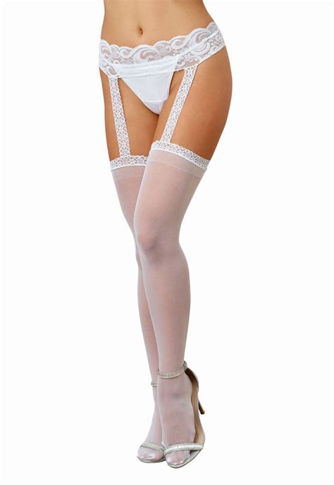Dreamgirl Womens Sheer Garter Belt And Stockings Set Women Product