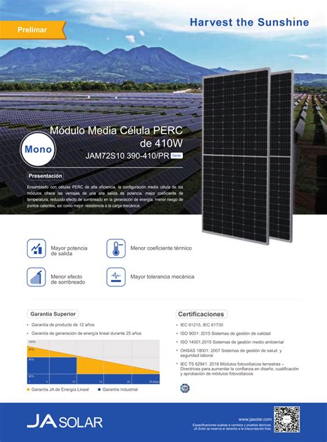 Ja Solar 410w┃ Panel Solar Monocristalino