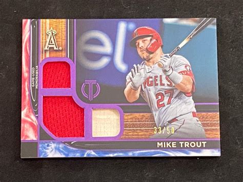 Lot 3350 2022 Topps Tribute Triple Purple Parallel Relic Mike