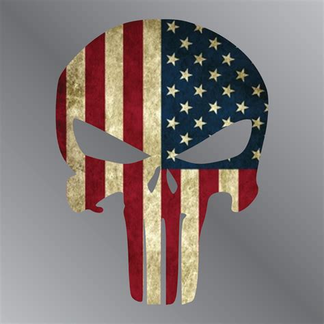 Punisher American Flag Decal Punisher