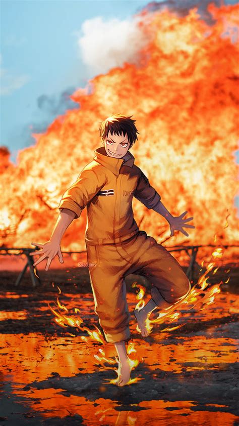 1920x1080px 1080p Free Download Fire Force Heat Anime Shinra