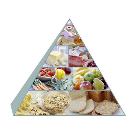 Food Pyramid Showing The Recommended Proportions Of Food Photos Framed
