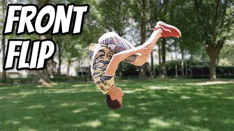 Learning How To Front Flip On Ground Youtube