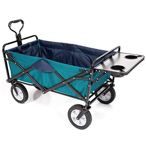 Mac Sports Collapsible Folding Outdoor Utility Wagon With Table And Cup