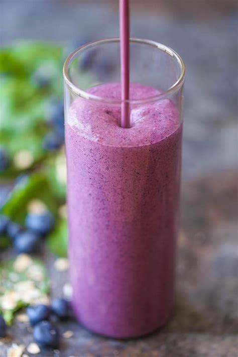 Protein Blueberry Kale Smoothie Damn Delicious