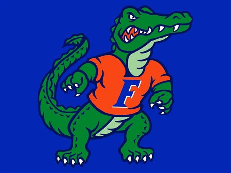 The Florida Gators Logo On A Blue Background
