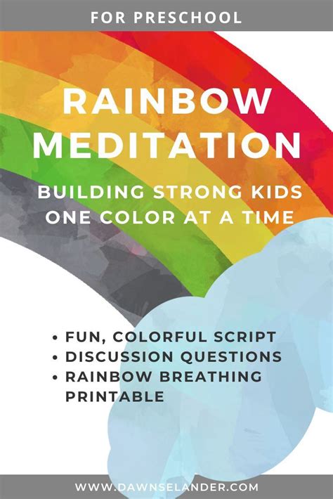 Rainbow Meditation For Kids Dawn Selander For Kids In 2021 Teaching